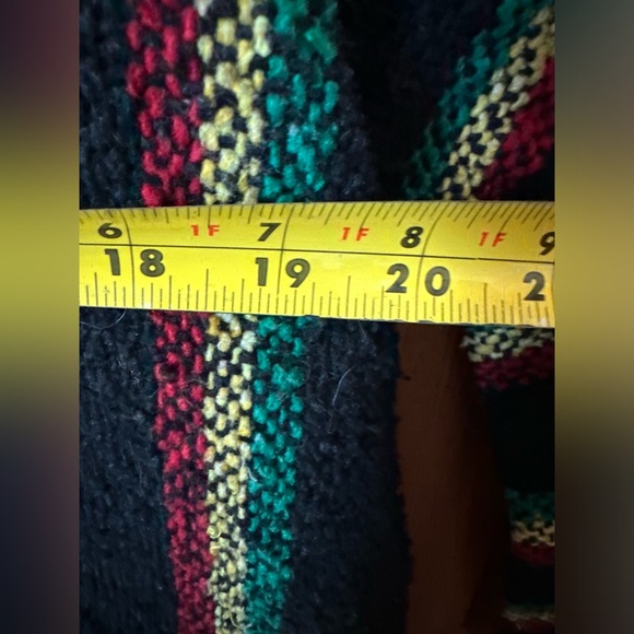 Boho style hooded multi colour blanket jacket.  Sunspecs - Picture 6 of 7